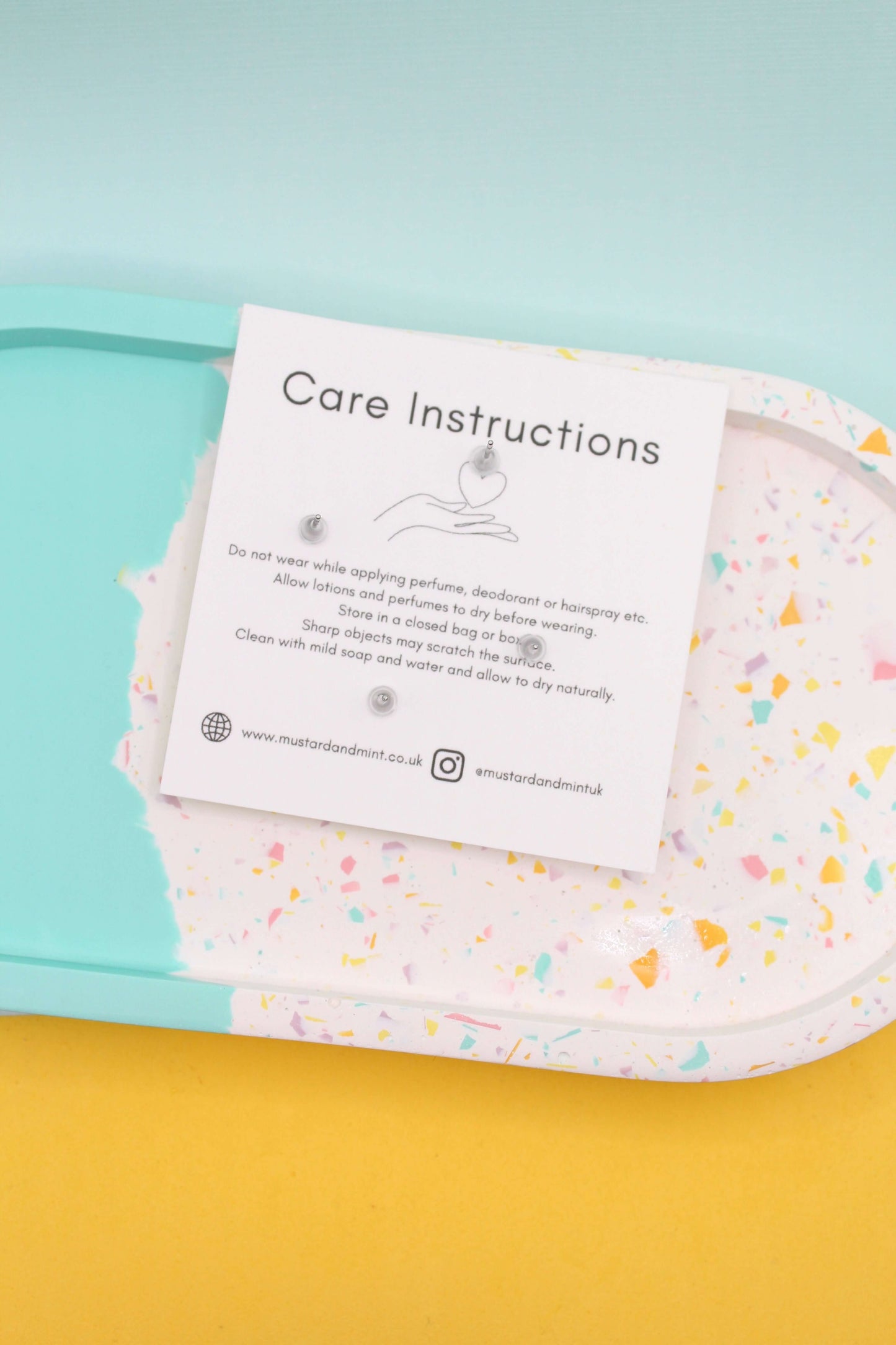 Set of 4 Mis-matched Wood Stud Earrings | Colourful & Playful