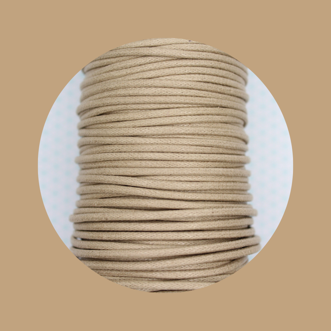 A photo of the Tan waxed cotton cord.