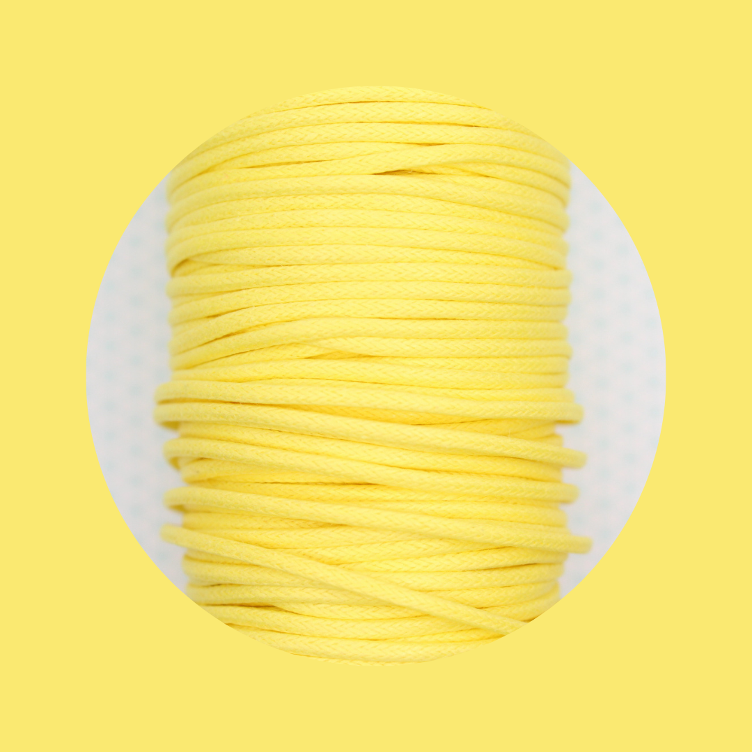 A photo of the Yellow waxed cotton cord.