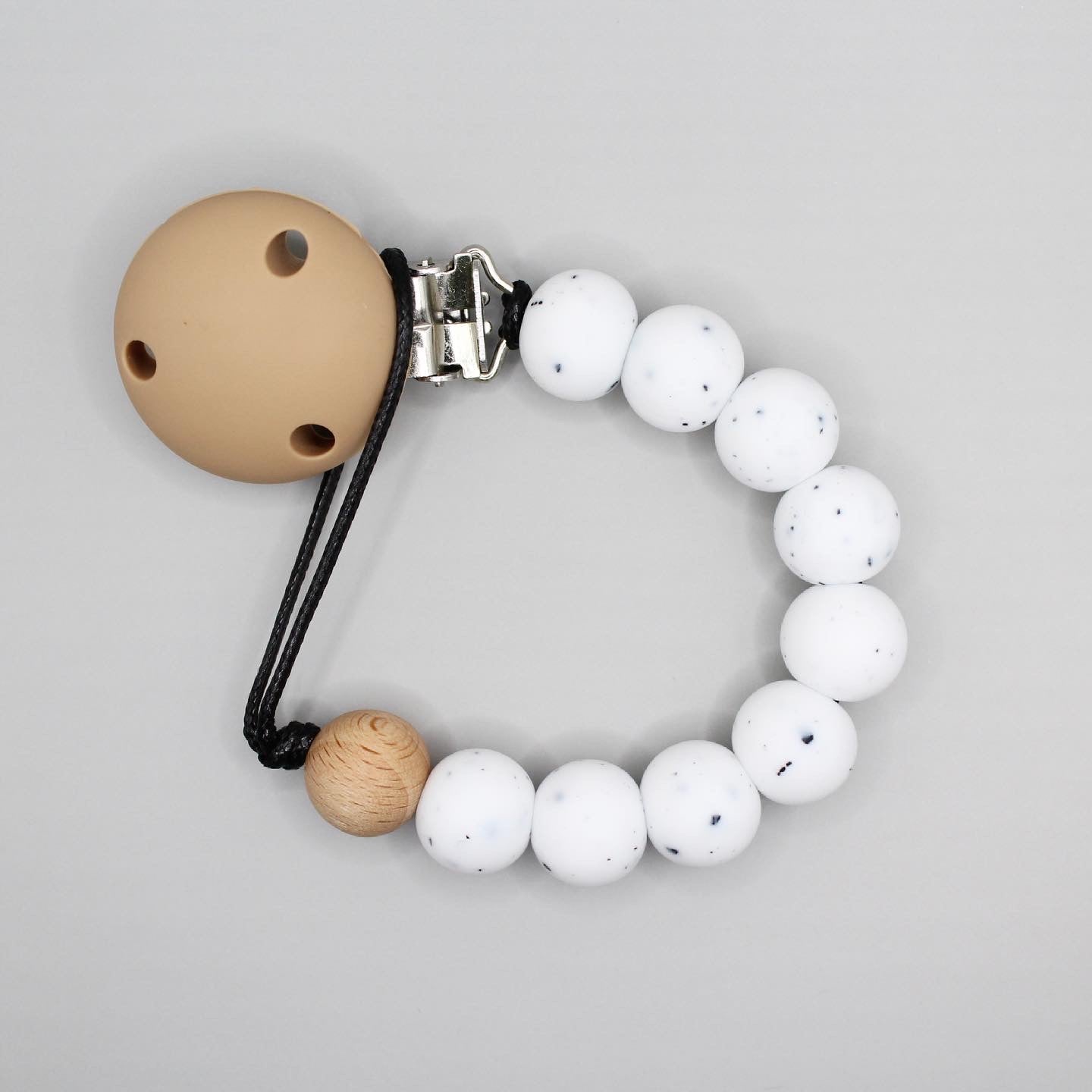 Silicone White Speckled Dummy Clip
