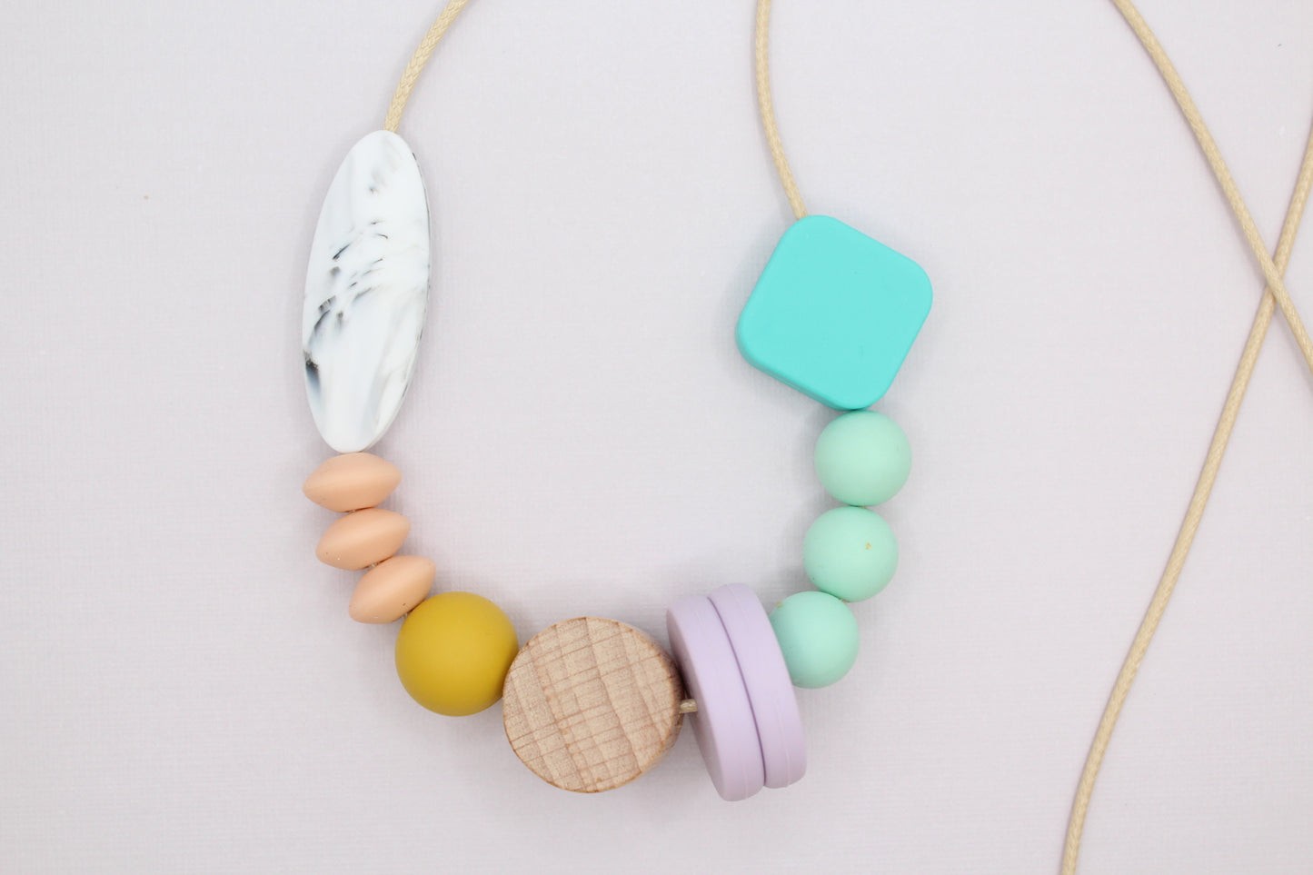 Geometric Beaded Silicone Necklace | Safe & Stylish