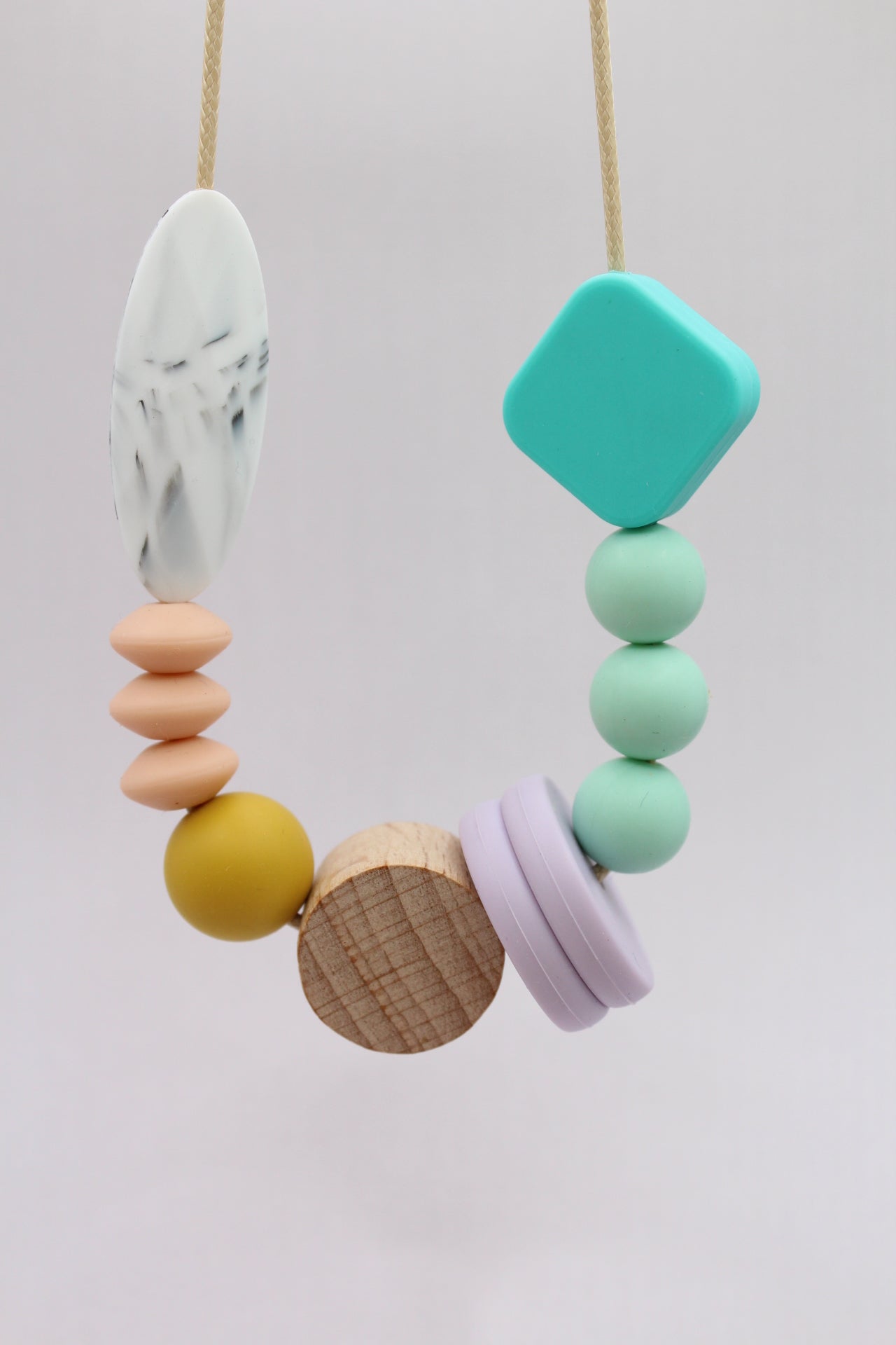 Geometric Beaded Silicone Necklace | Safe & Stylish