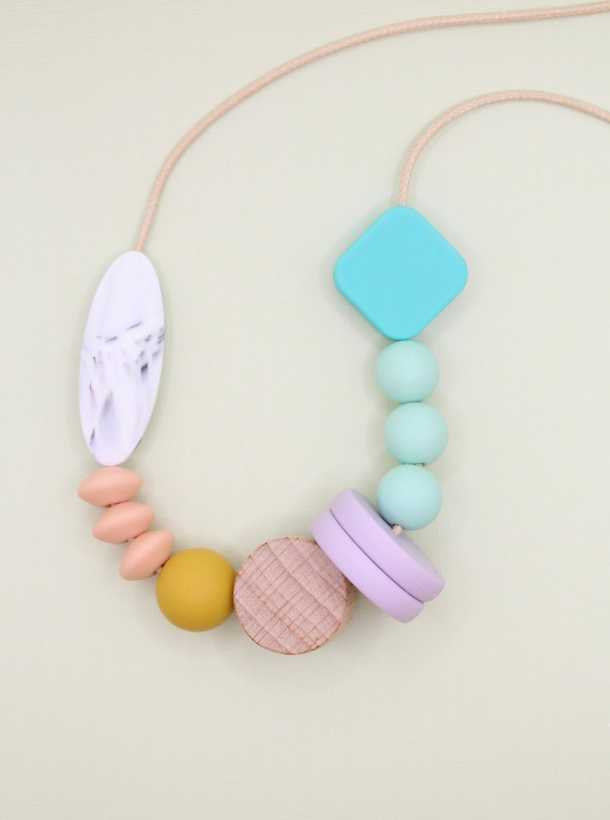 Geometric Beaded Silicone Necklace | Safe & Stylish