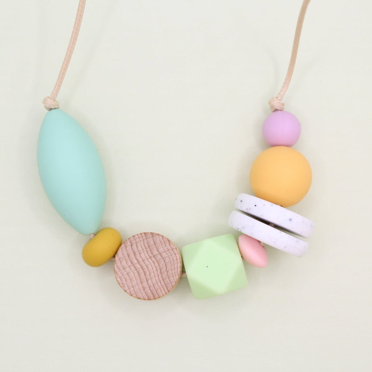 Geometric Beaded Silicone Necklace | Mother & Baby