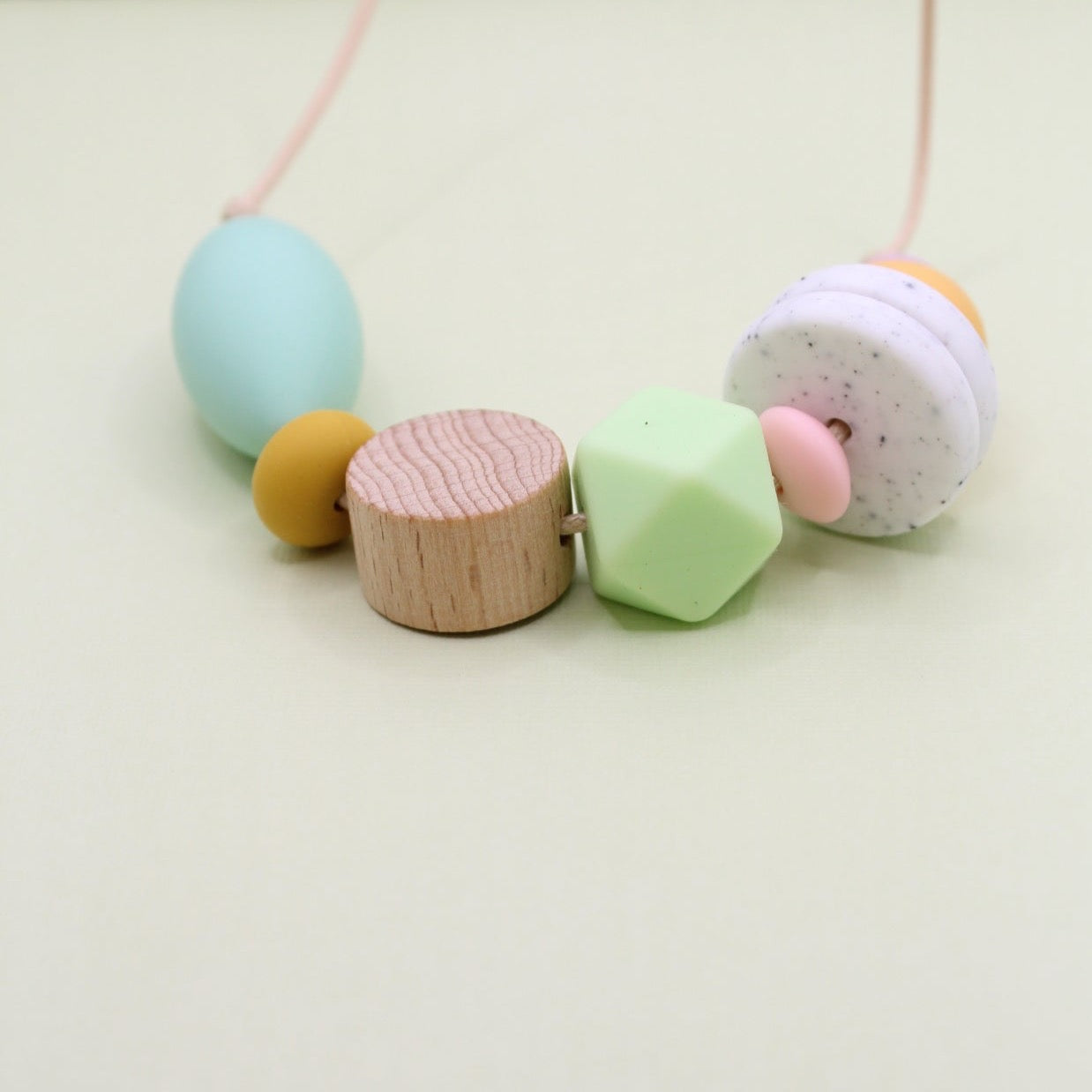 Geometric Beaded Silicone Necklace | Mother & Baby
