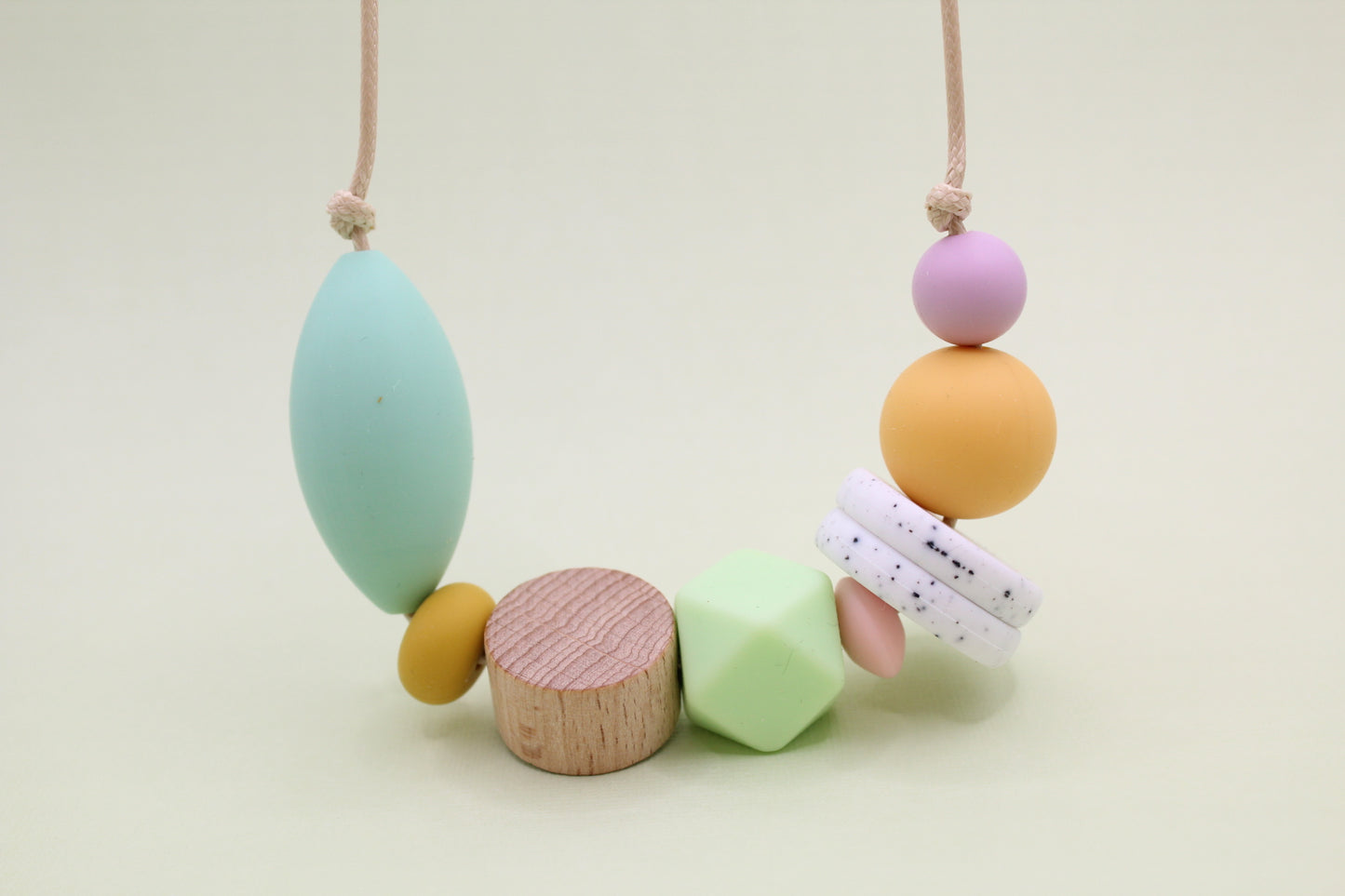 Geometric Beaded Silicone Necklace | Mother & Baby