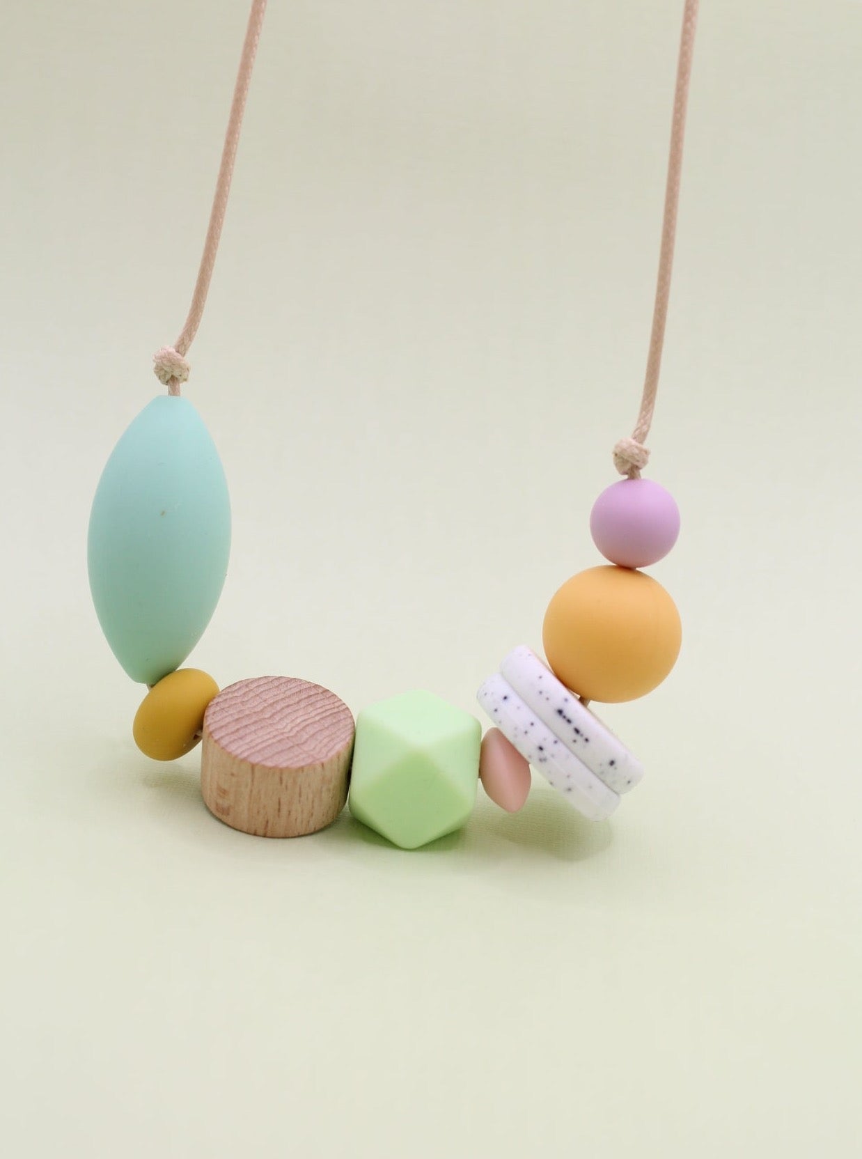 Geometric Beaded Silicone Necklace | Mother & Baby