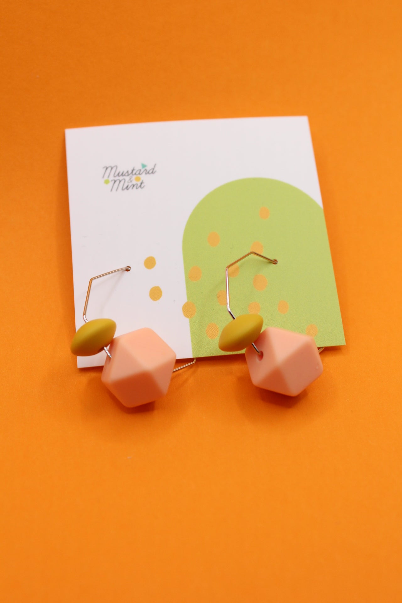 Statement Silicone Earrings Octagon 28mm Hoops | Lightweight and Colourful