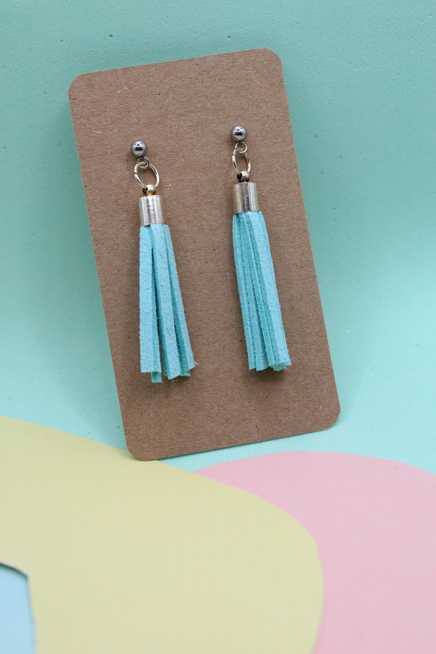 Vegan Faux Suede Tassel Dangle Earrings | 4 Colours
