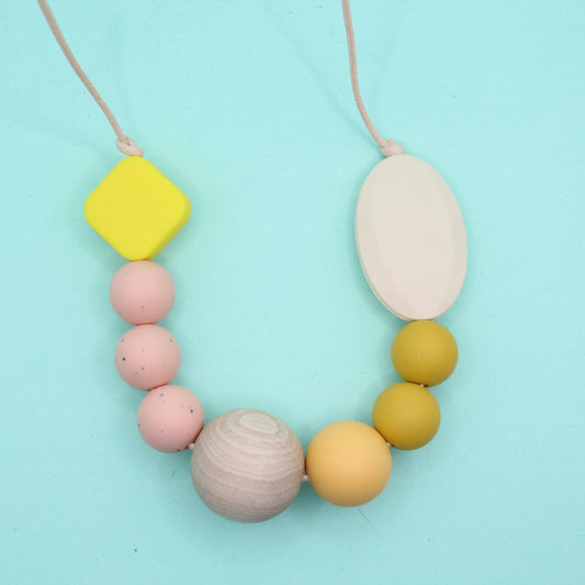 Peachy Pastels Silicone Beaded Necklace