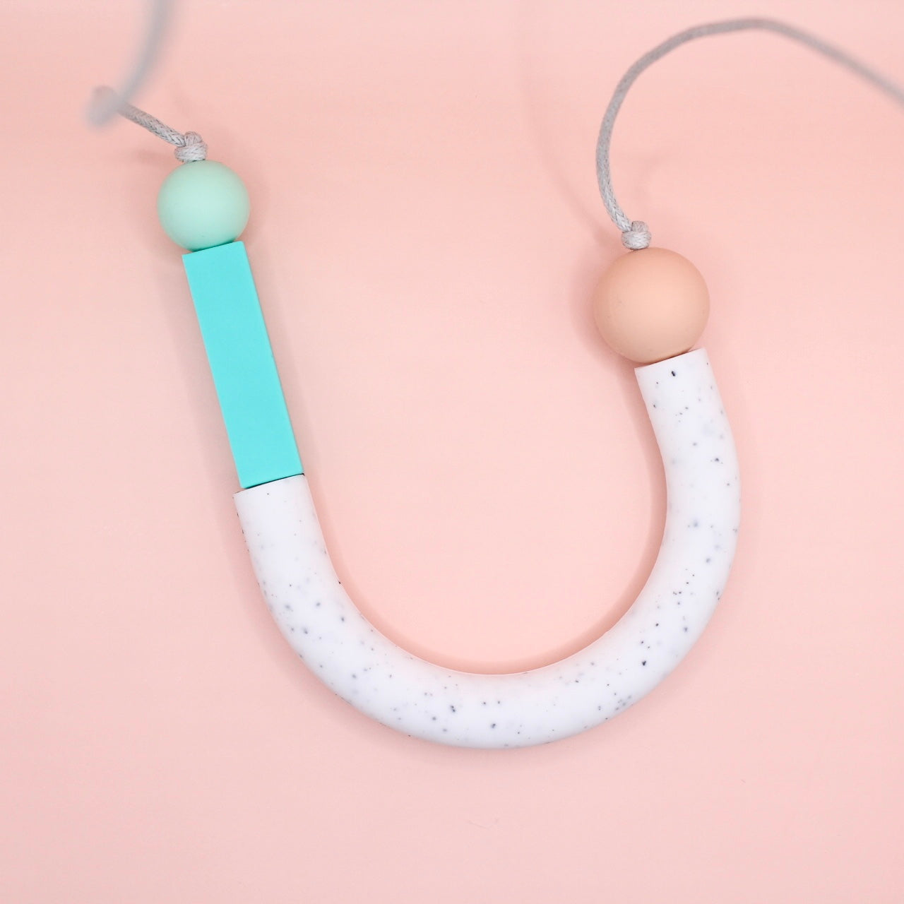 Silicone Necklace - Baby Friendly, Asymmetrical Necklace, BPA Free, Breastfeeding, Feeding Necklace