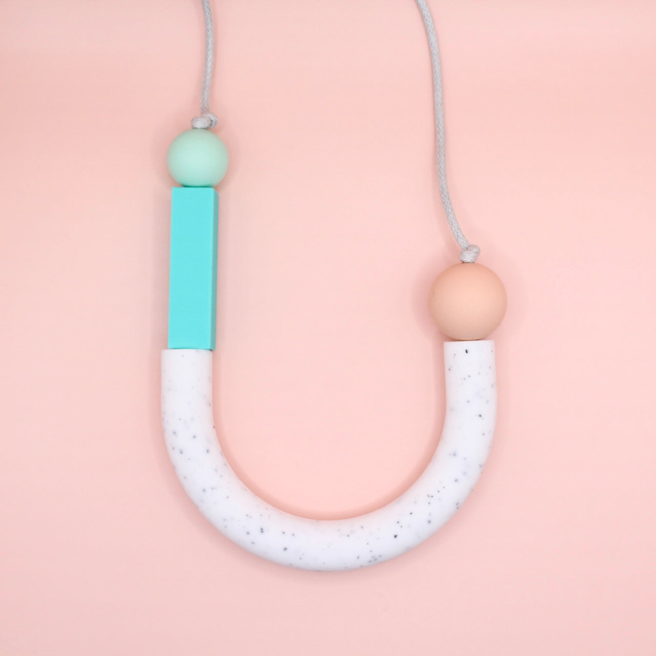 Silicone Necklace - Baby Friendly, Asymmetrical Necklace, BPA Free, Breastfeeding, Feeding Necklace