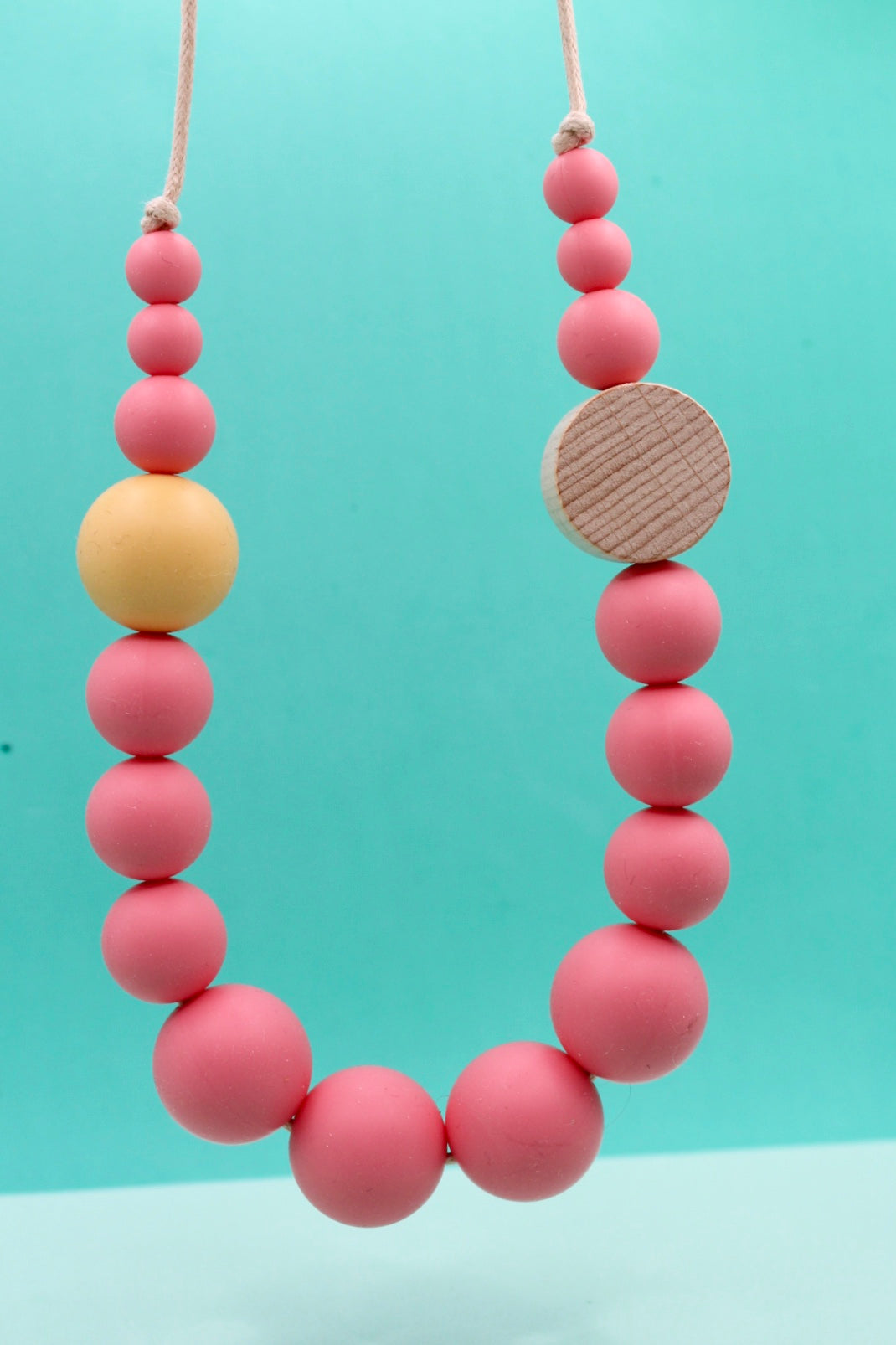 Chunky Bubblegum Pink Silicone Beaded Necklace | Sensory Seeking