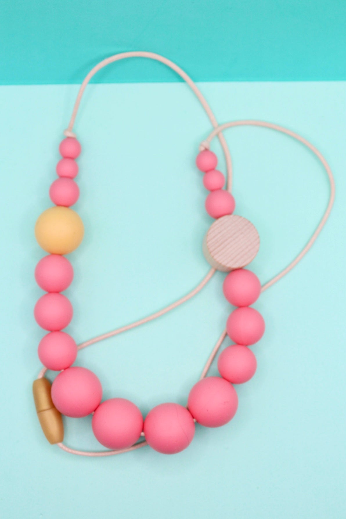 Chunky Bubblegum Pink Silicone Beaded Necklace | Sensory Seeking