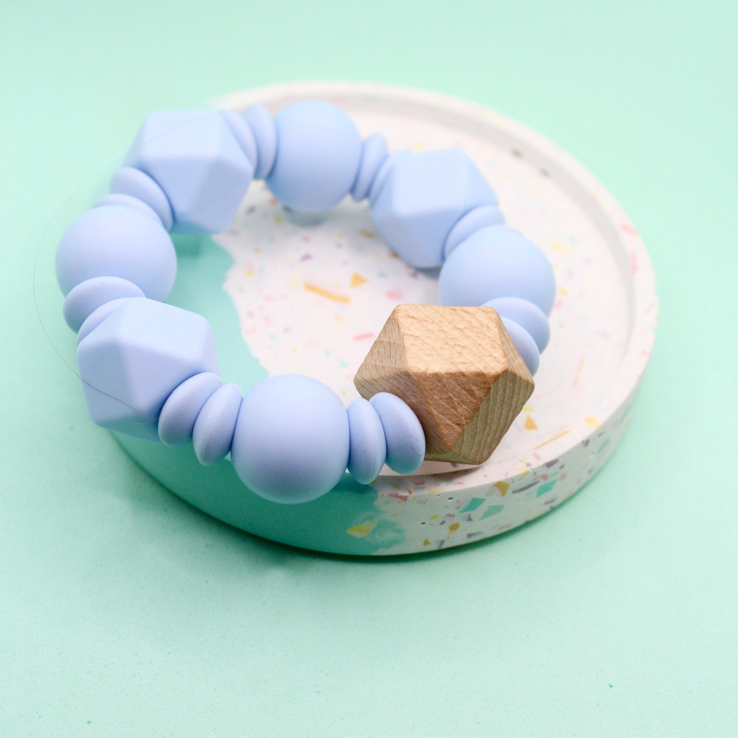 Silicone Necklace and Teether Ring | Blue Themed New Baby Gift | Super Seconds Festival