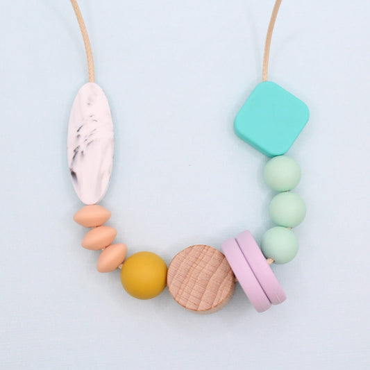 Geometric Beaded Silicone Necklace | Safe & Stylish