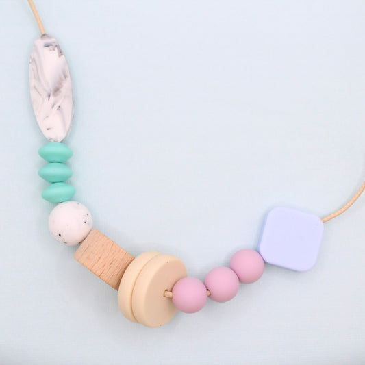 'Lucille' Mixed Bead Silicone Statement Necklace