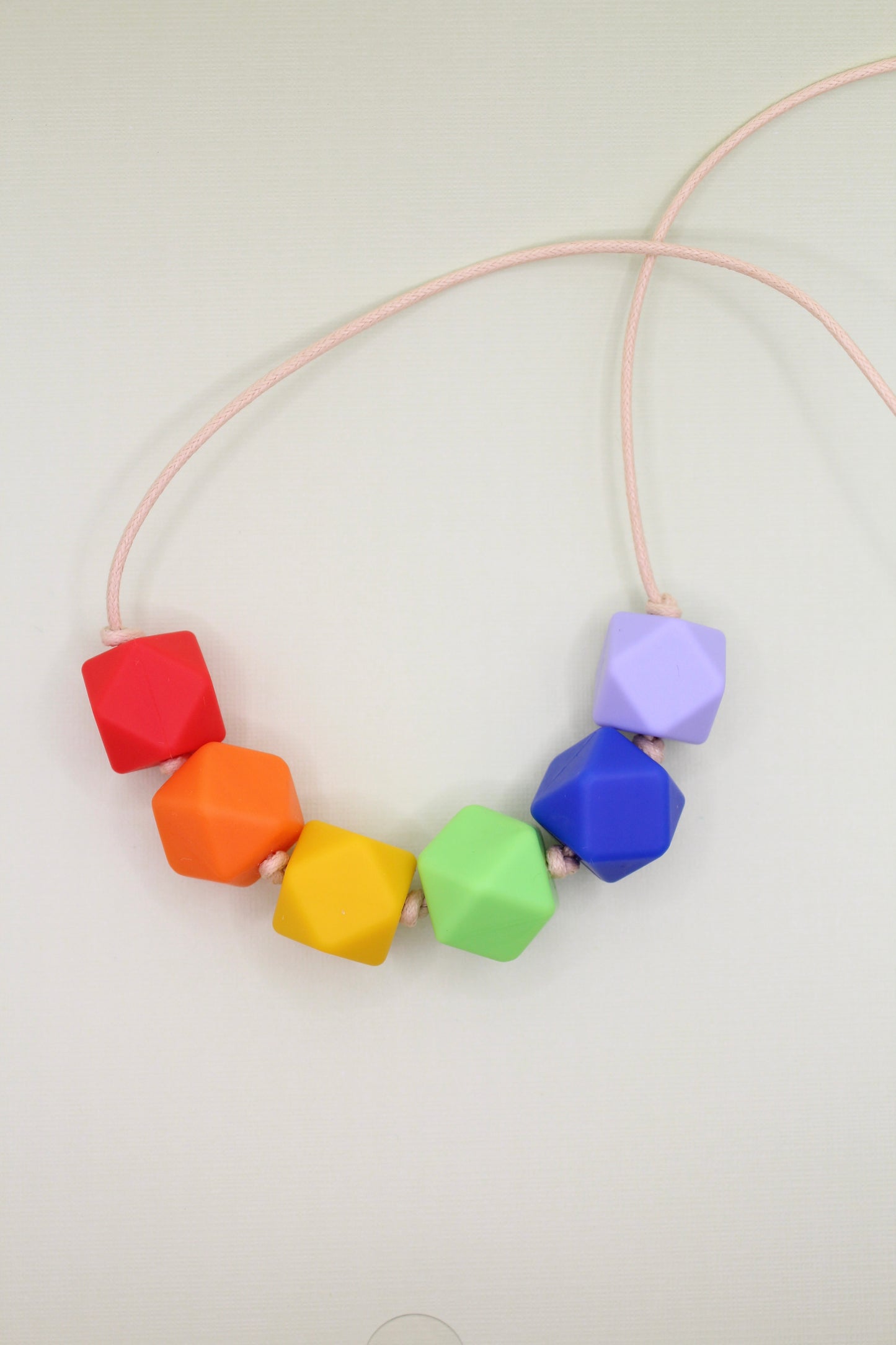 Children's Sensory Rainbow Hexagon Silicone Necklaces | Sensory Necklace