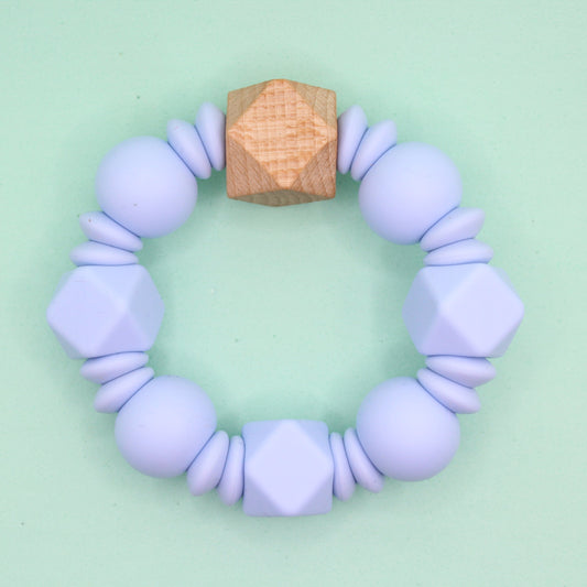 Silicone and Natural Wood Teether Ring | Safe & Tactile | Super Seconds Festival